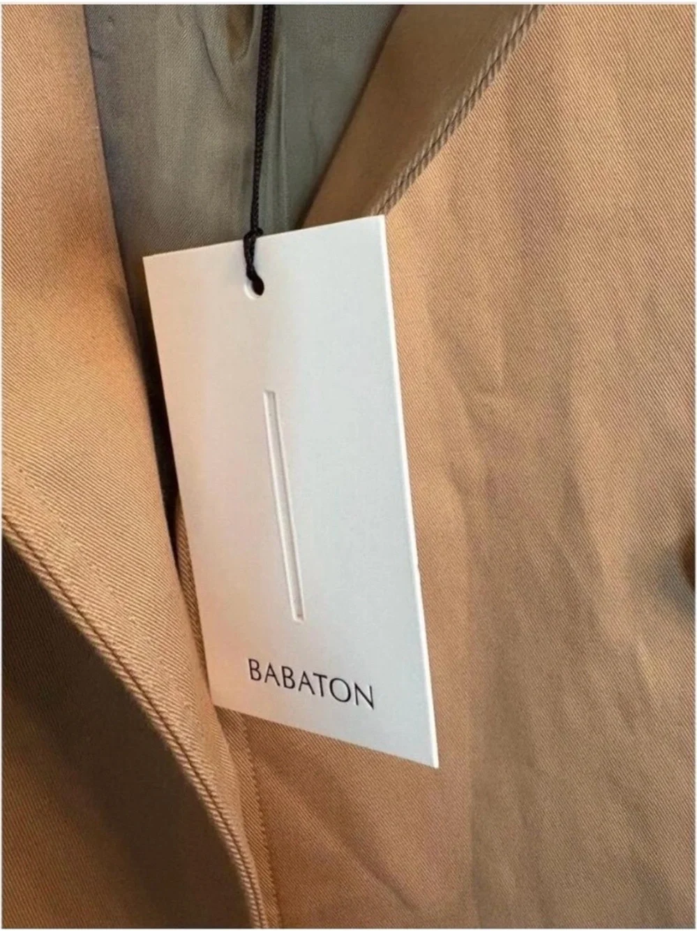 Aritzia Classic Tan Double-Breasted Trench Coat with Belt - Picture 5 of 5
